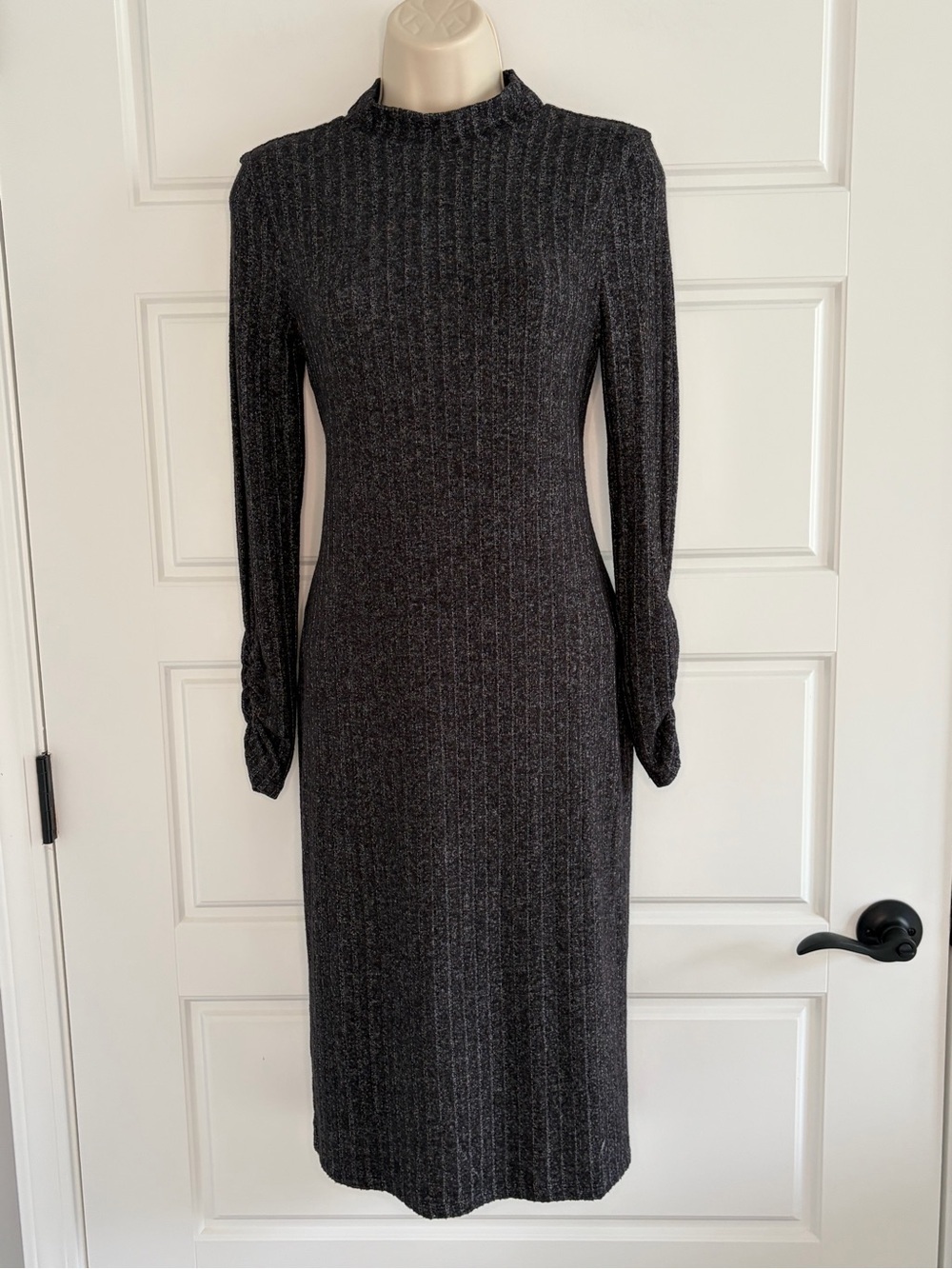 WHBM White House Black Market Mock Neck Ribbed Sweater Dress Size XS NWT